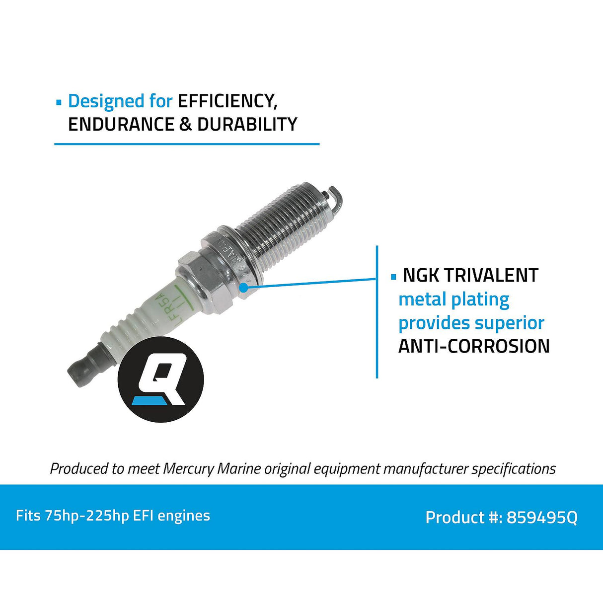 Mercury Quicksilver - Spark Plug - Champion - LFR5A-11 - 33-859495Q