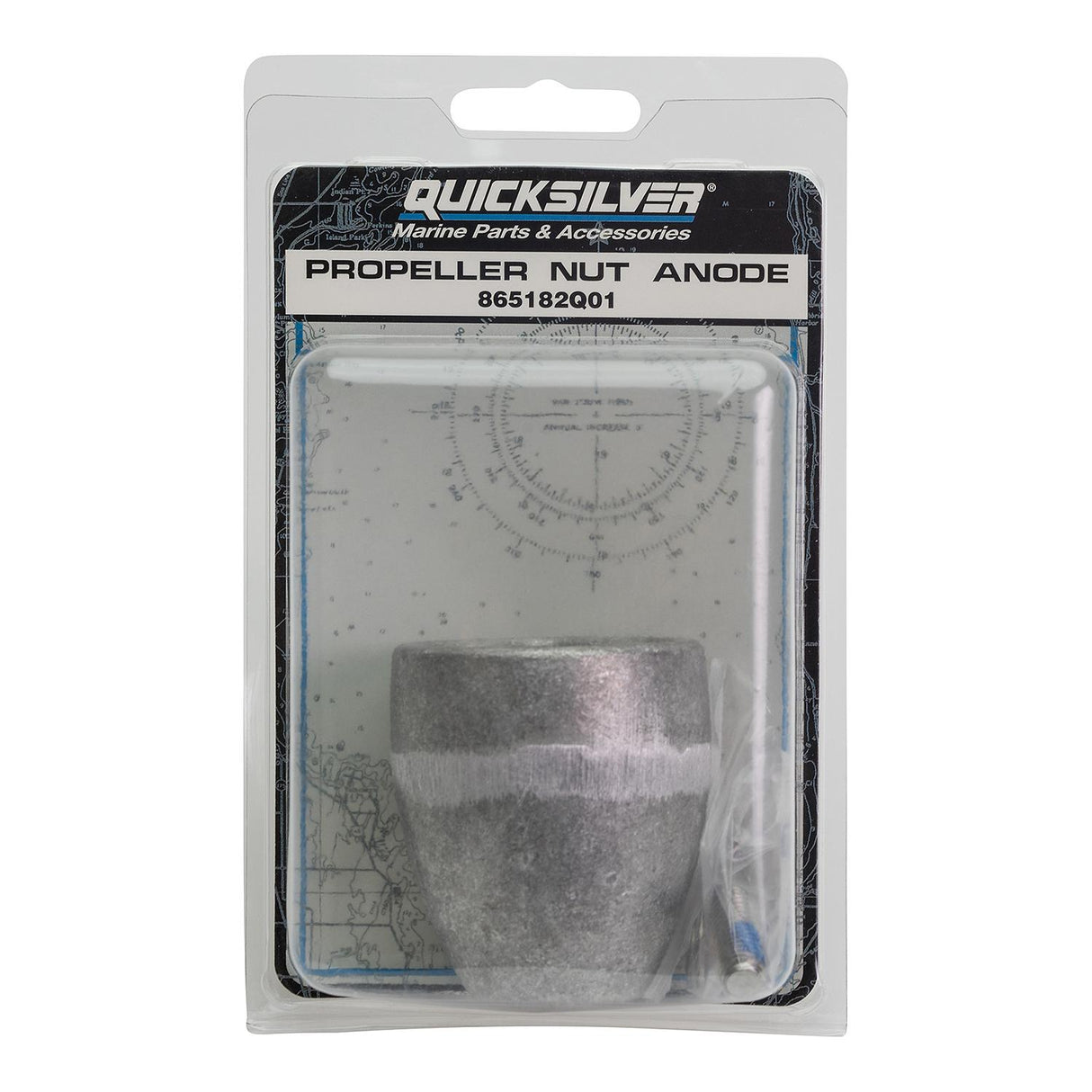 Mercury Quicksilver - Prop Nut Anode - Aluminum - Fits Bravo III - 97-865182Q01