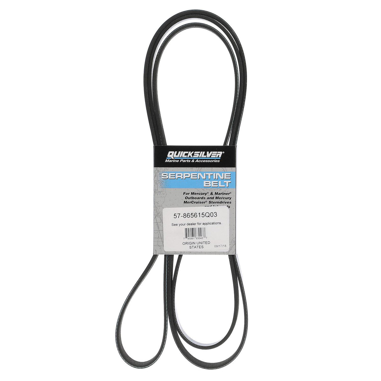 Mercury Mercruiser - Serpentine Belt - 2704 mm - Fits MerCruiser Marine V-6 & V-8 Alpha and Bravo Engines - 57-865615Q03