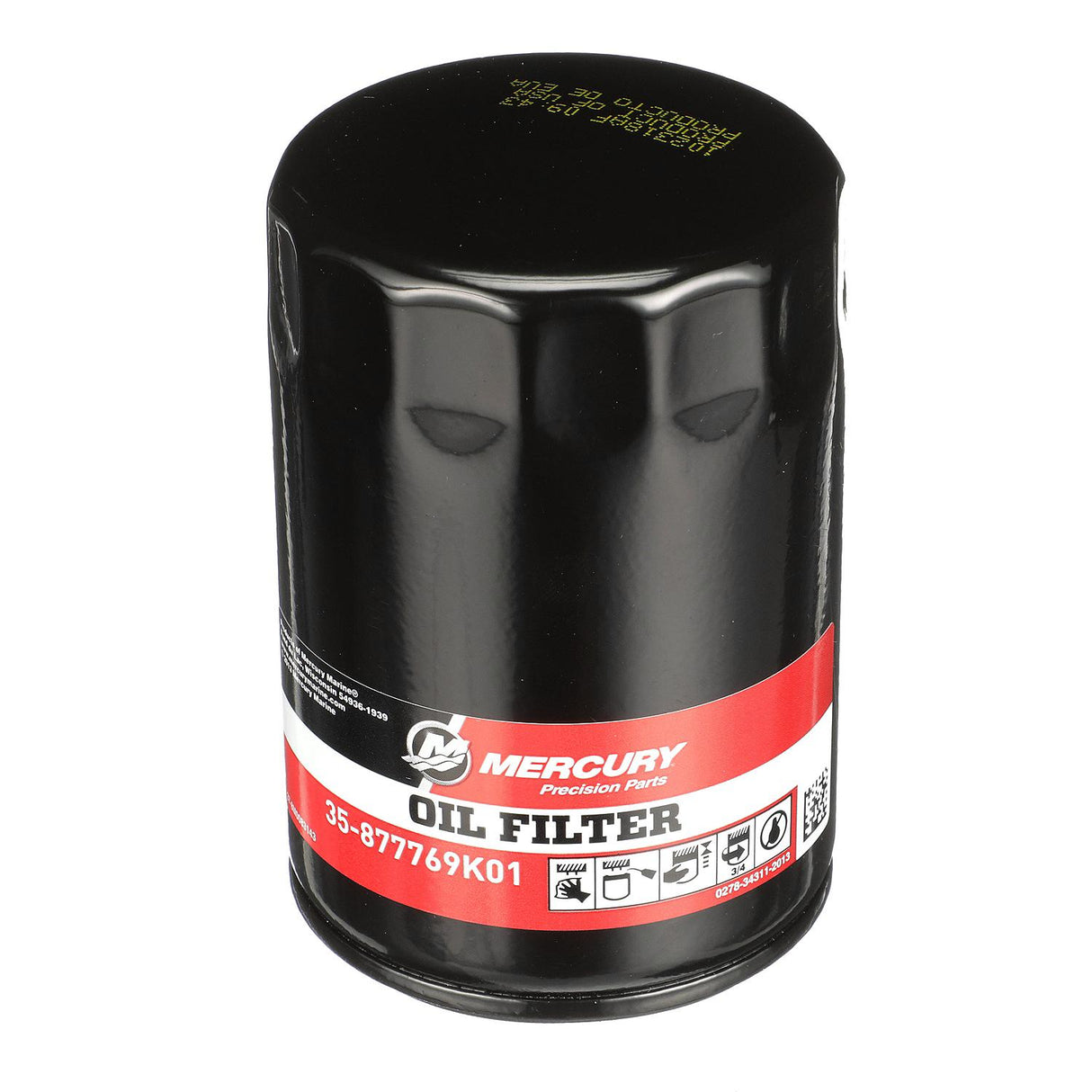 Mercury Outboard Oil Filter - Fits 200 - 225 - 250 - 275 - 300 - 350 - 400 Verado Pro SCI - 35-877769K01