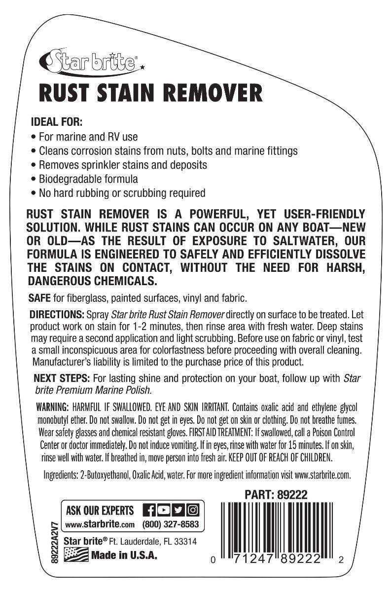 Starbrite - Rust Stain Remover - 22 oz. - 89222