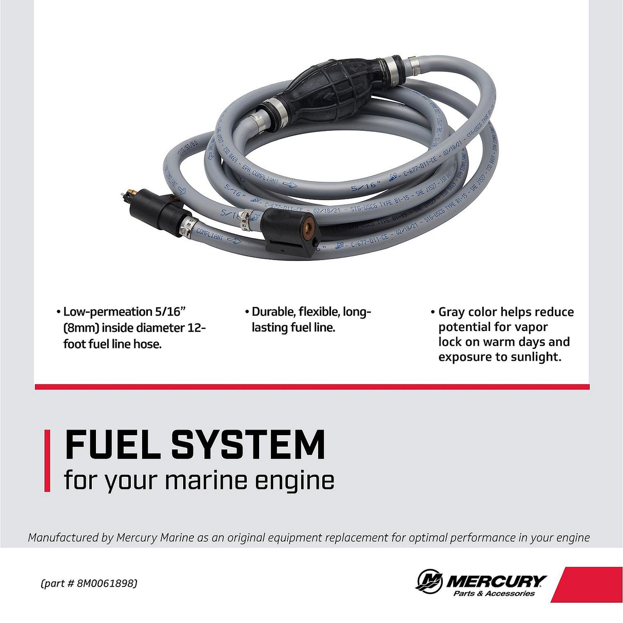 Mercury - Fuel line-12ft-mp - 32-8M0061898