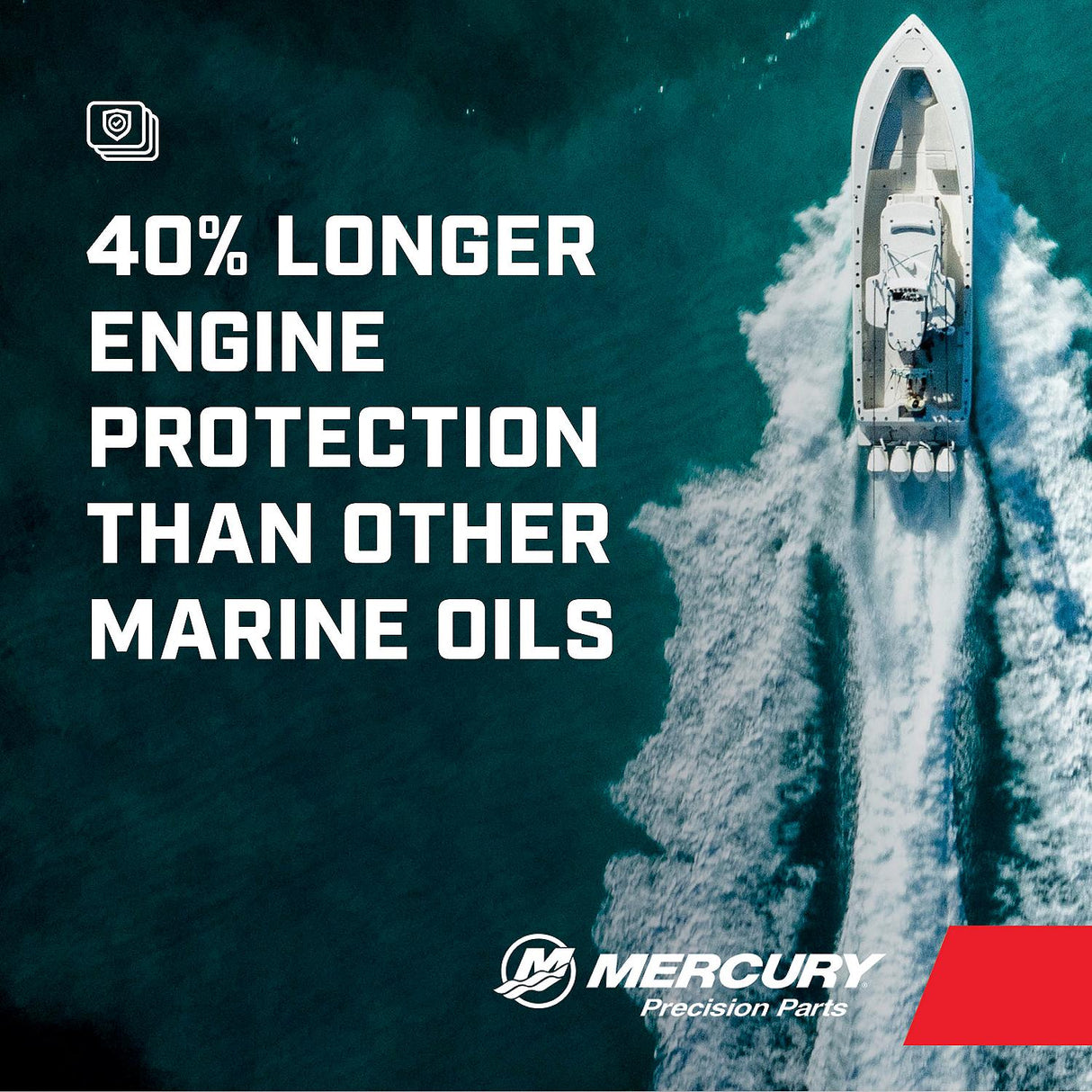 Mercury Synthetic Blend 4 Stroke 25W 40 Marine Oil - Gallon - 92-8M0078630