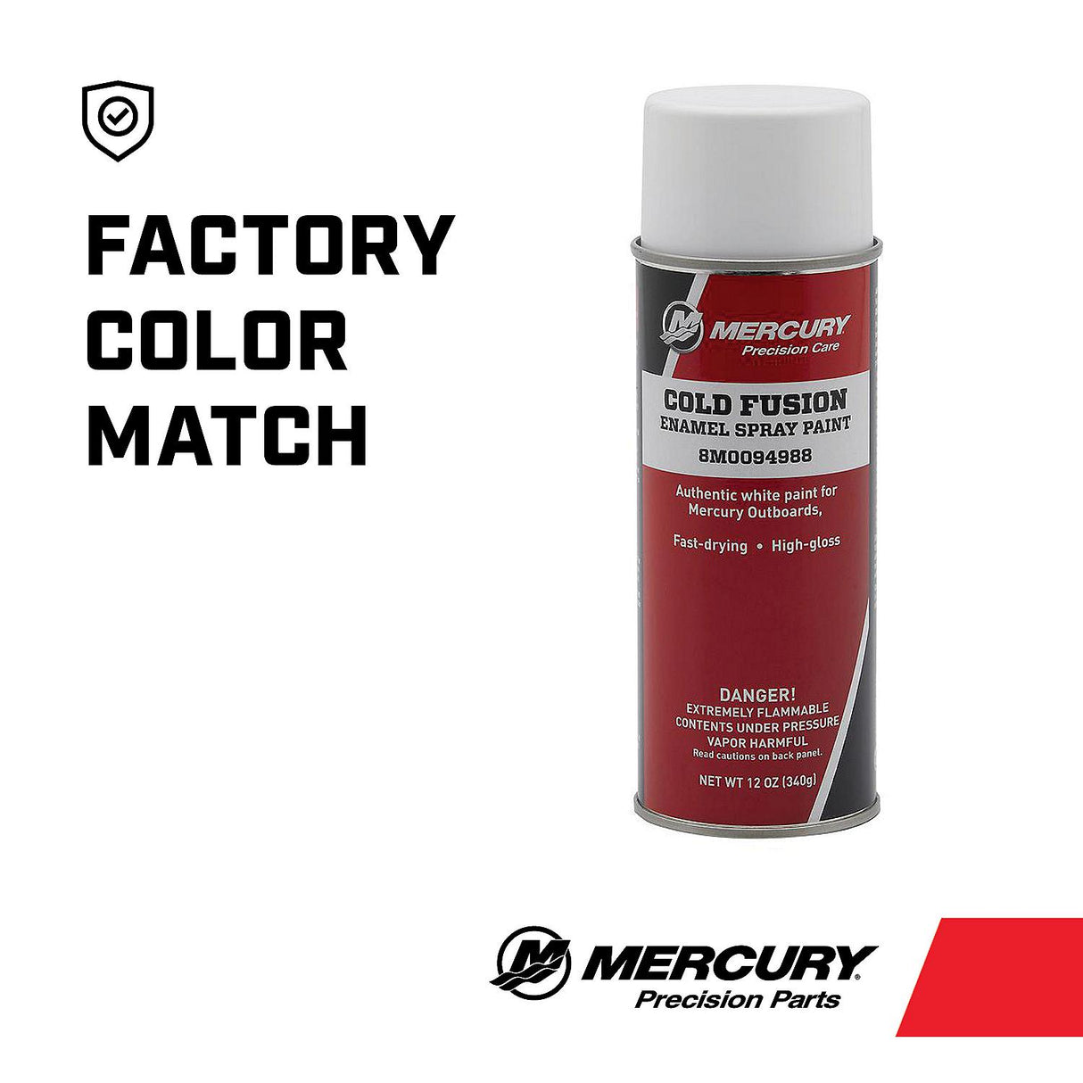 Mercury Marine Engine Paint - Cold Fusion White - 8M0094988