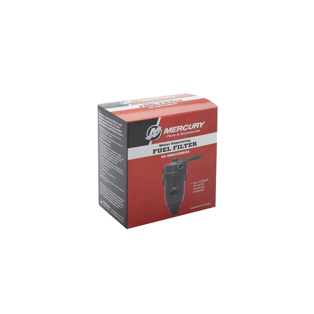 Mercury Water Separating Fuel Filter - 175 through 300 HP V6 & V8 Four Stroke - 35-8M0106635