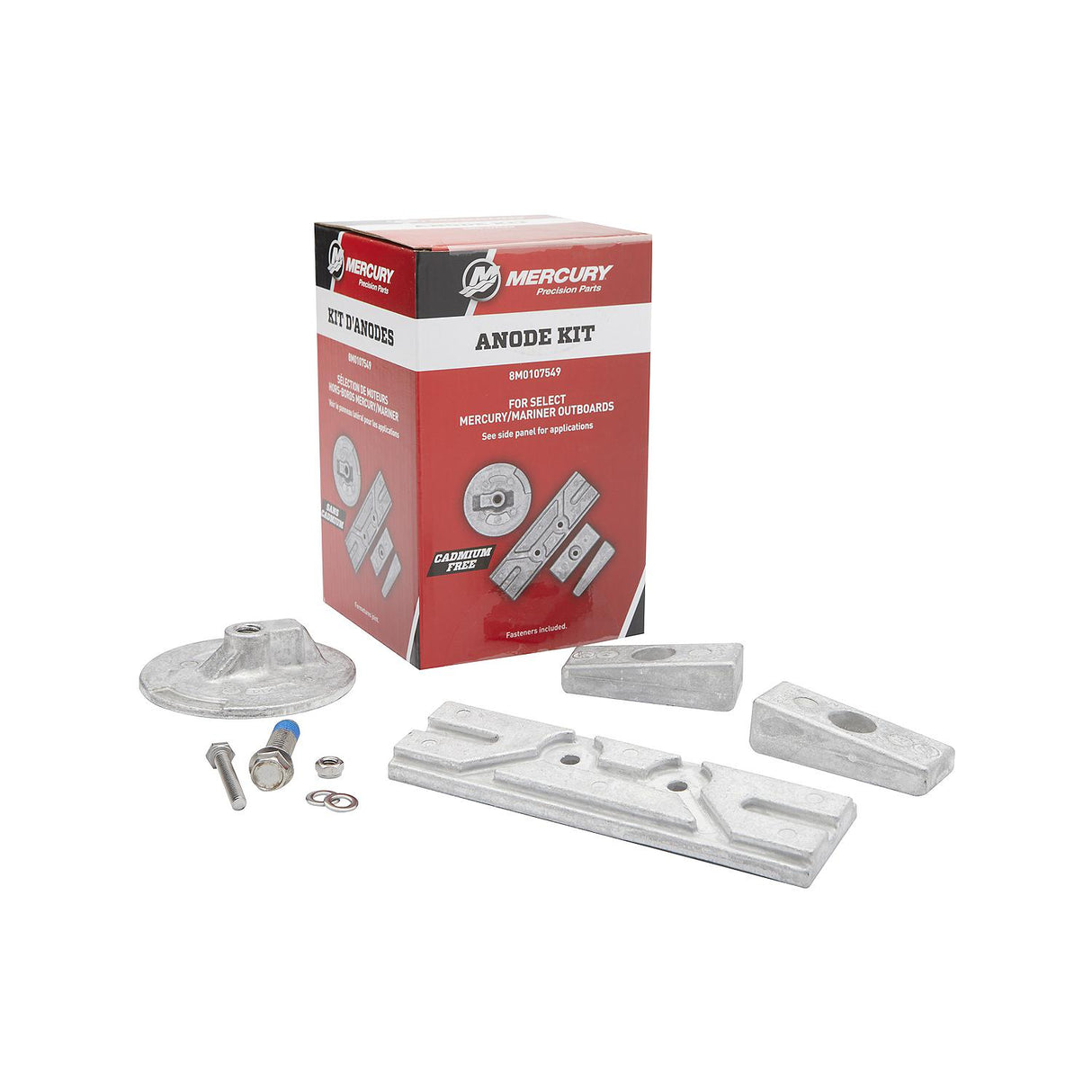 Mercury - Outboard Anode Kit - Fits 75‑115 HP EFI Four Stroke - 150 HP EFI Four Stroke - 97-8M0107549