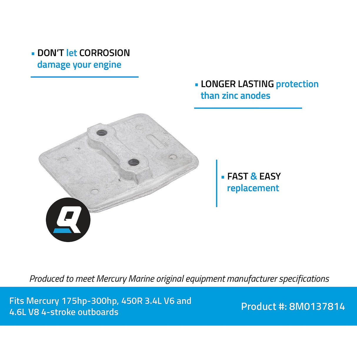 Mercury Anode Antivent Plate - 97-8M0137814