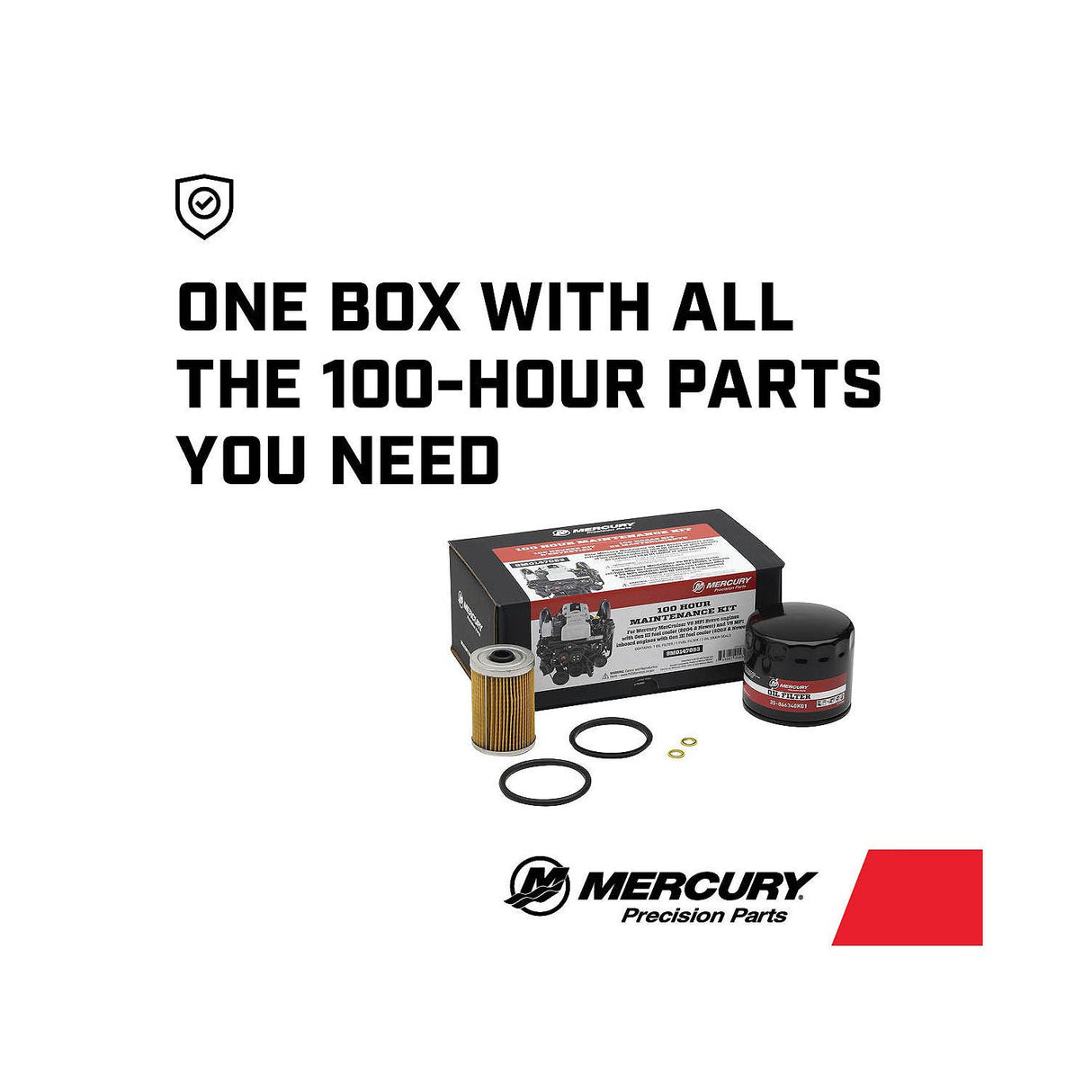 Mercury GM V8 MPI Mercruiser 100 Hour Service Kit - 8M0147053 - 2002-Current