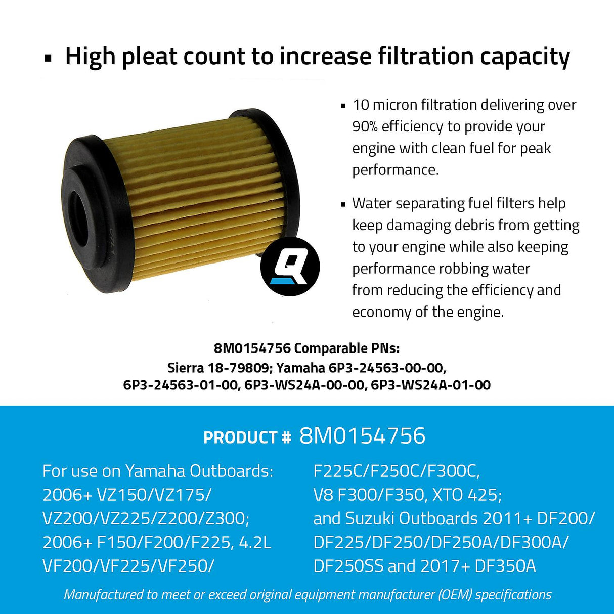 Mercury - WA FILT FUEL YM#6P3-WS24A-00-0 - 8M0154756