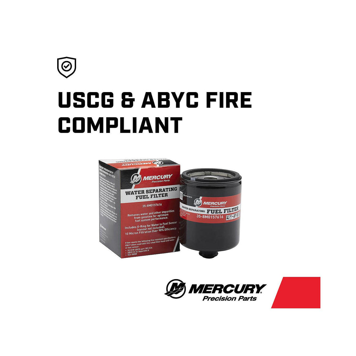 Mercury Outboard Fuel Water Separating Filter - 8M0157616