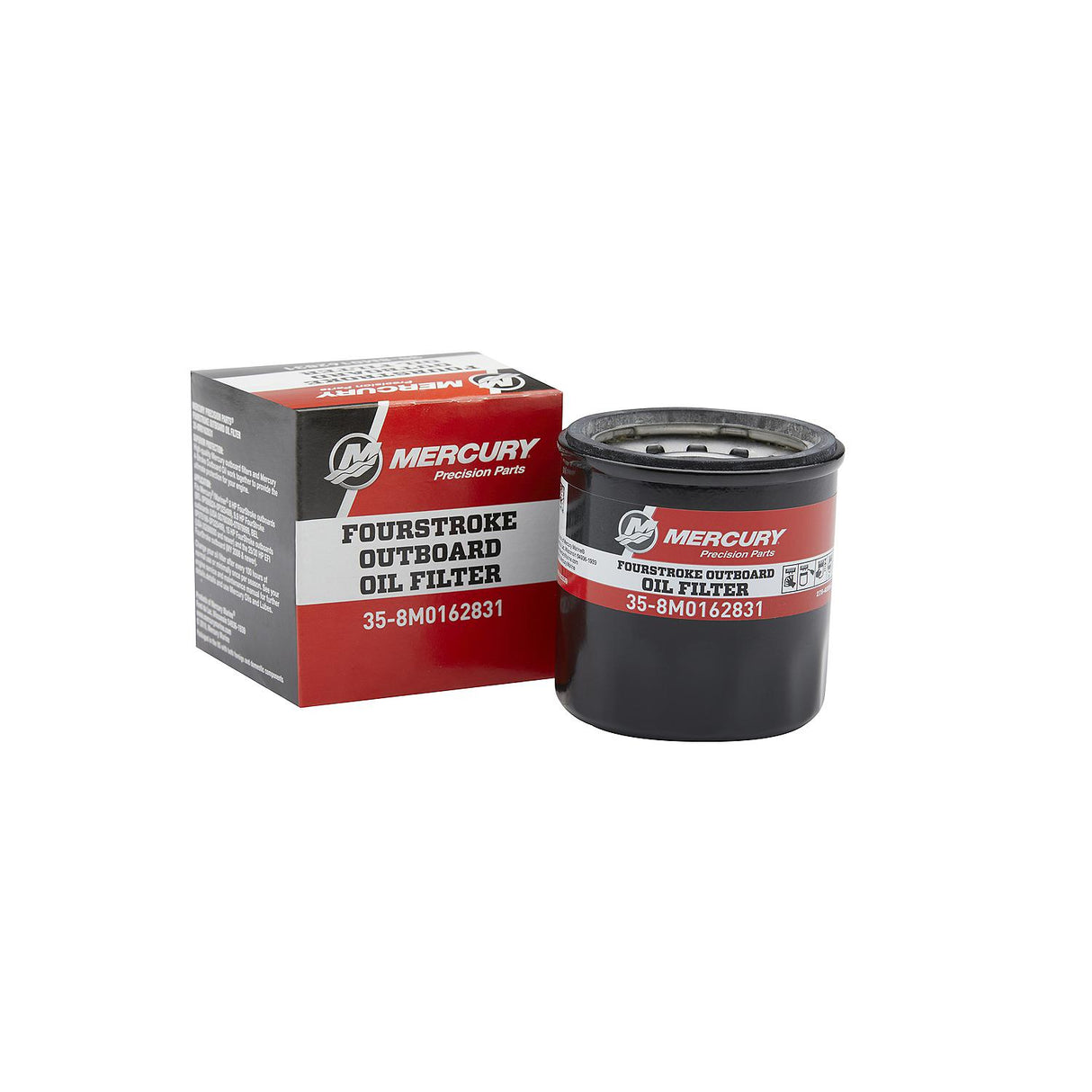 Mercury Outboard Oil Filter 10 15 20 Carbureted 4-Stroke 25 30 EFI 4-Stroke 25 Jet EFI - 35-8M0162831 Supersedes 35-822626K03