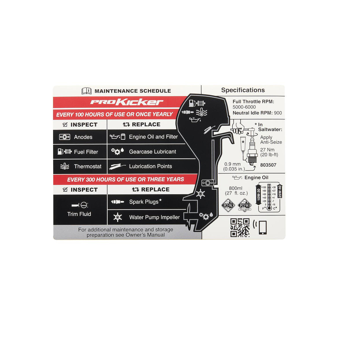 Mercury - Decal maint 9.9pr - 37-8M0180068