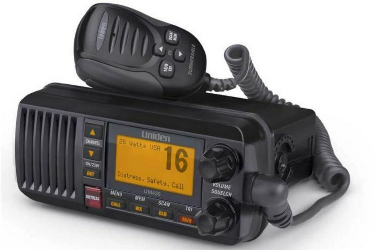 Uniden - UM435 Fixed Mount VHF Radio - Black - UM435BK
