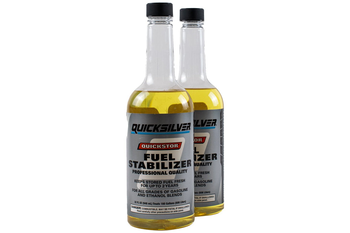 Quicksilver Quickstor Fuel Stabilizer 32 oz - 92-8M0058682 - 2-Pack