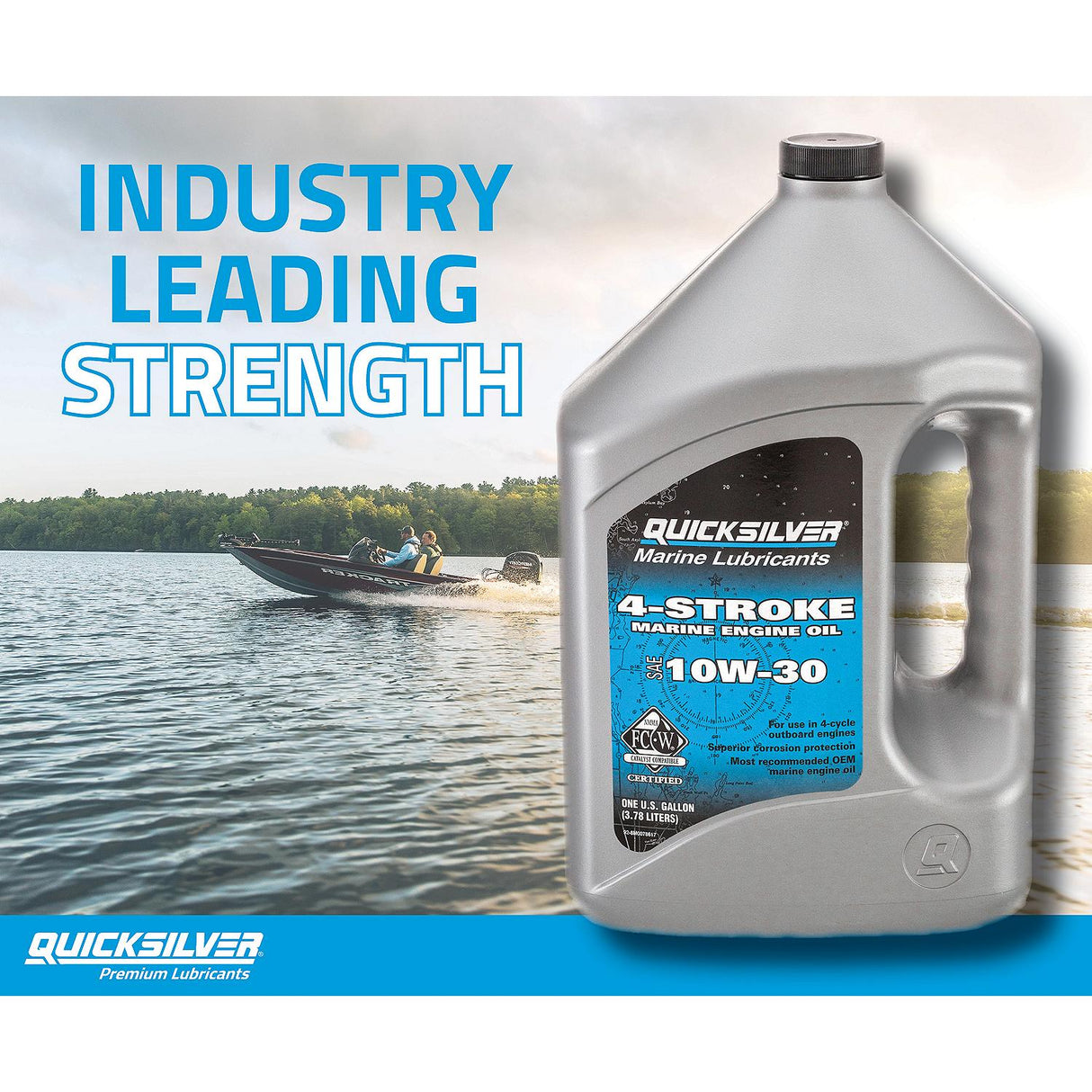 Quicksilver 4‑Stroke Marine Oil 10W30 - GALLON - 92-8M0078617