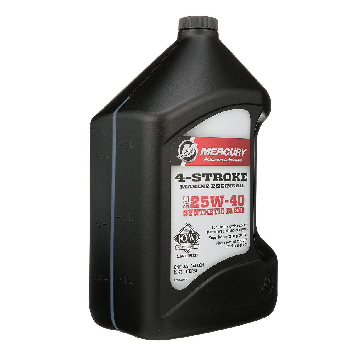 Mercury Synthetic Blend 4 Stroke 25W 40 Marine Oil - Gallon - 92-8M0078630
