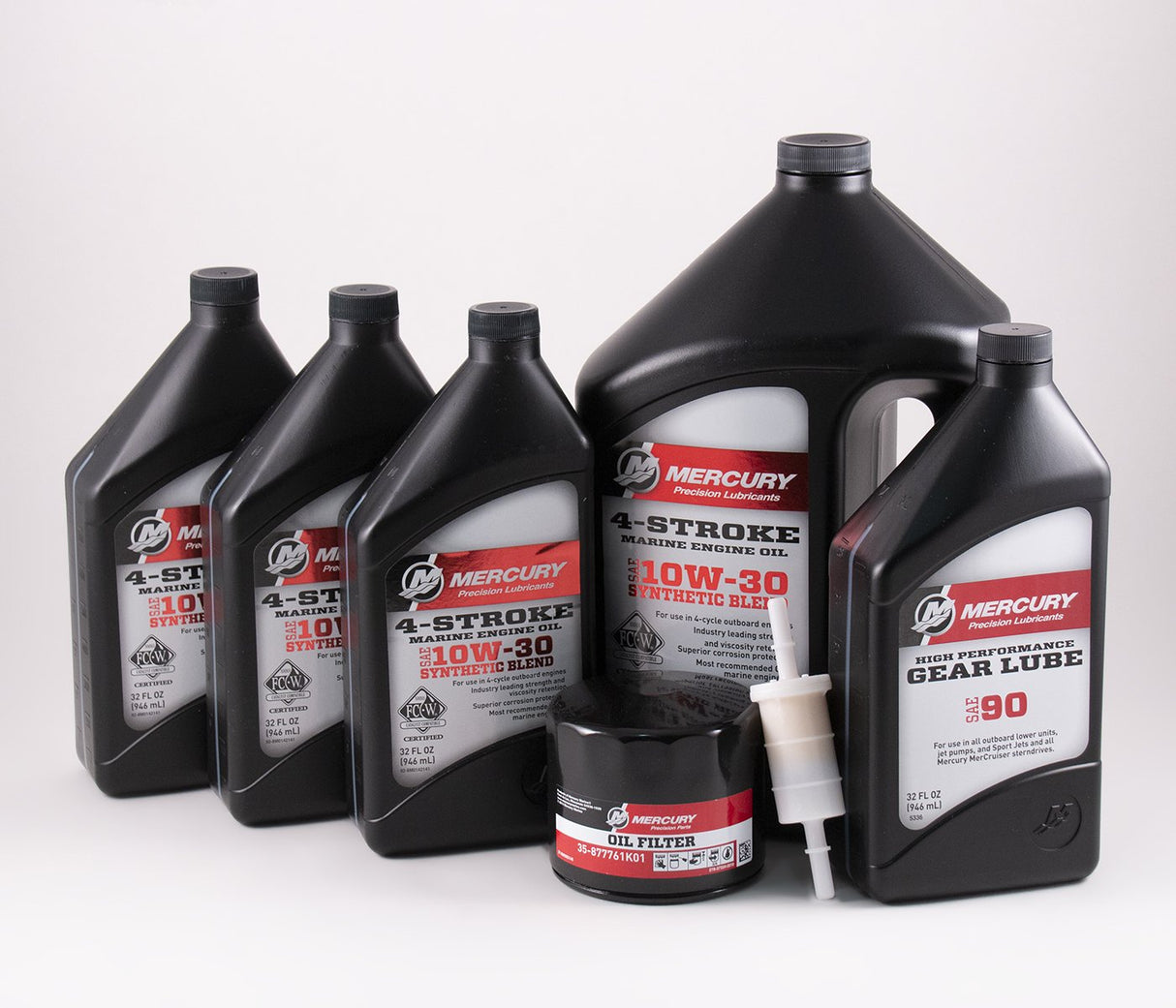 Mercury 150 EFI 4 Stroke Complete 100 Hour Service Maintenance Kit 10W-30 Synthetic Blend - 8M0094232