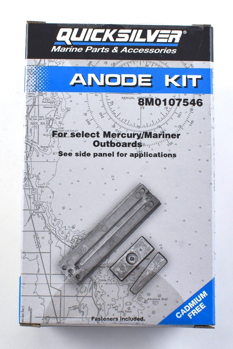 Mercury Quicksilver 97-8M0107546 Outboard Anode Kit - Fits 40-60 HP EFI Four Stroke - 75-115 HP EFI Four Stroke