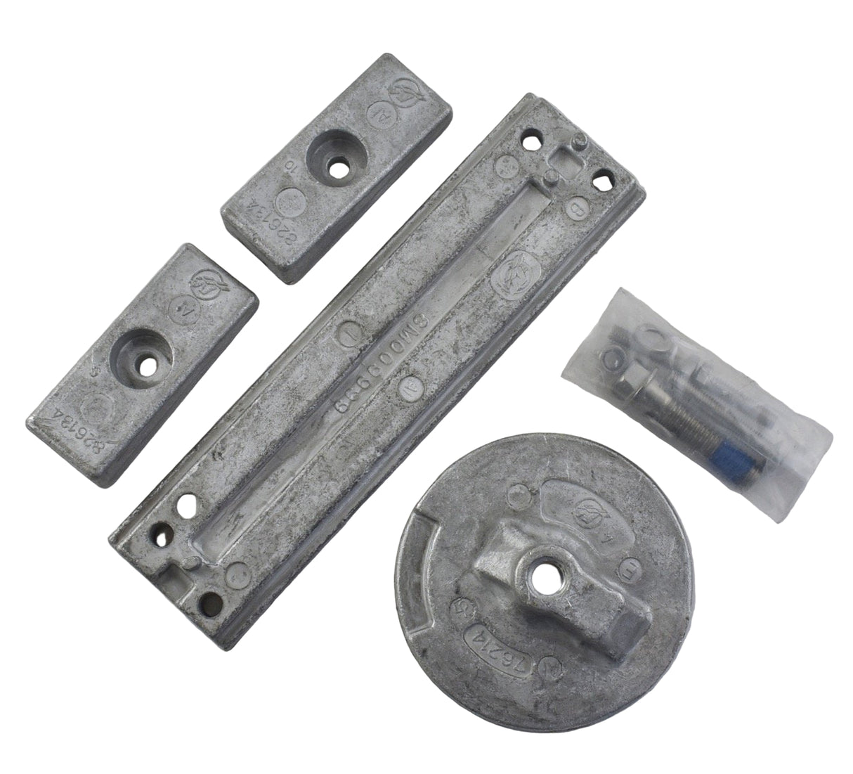 Mercury Quicksilver 97-8M0107550 Outboard Aluminum Anode Kit - Fits 135 - 200 HP 4 Cylinder Verado - 75 - 115 - 135 - 250 HP Optimax Engine