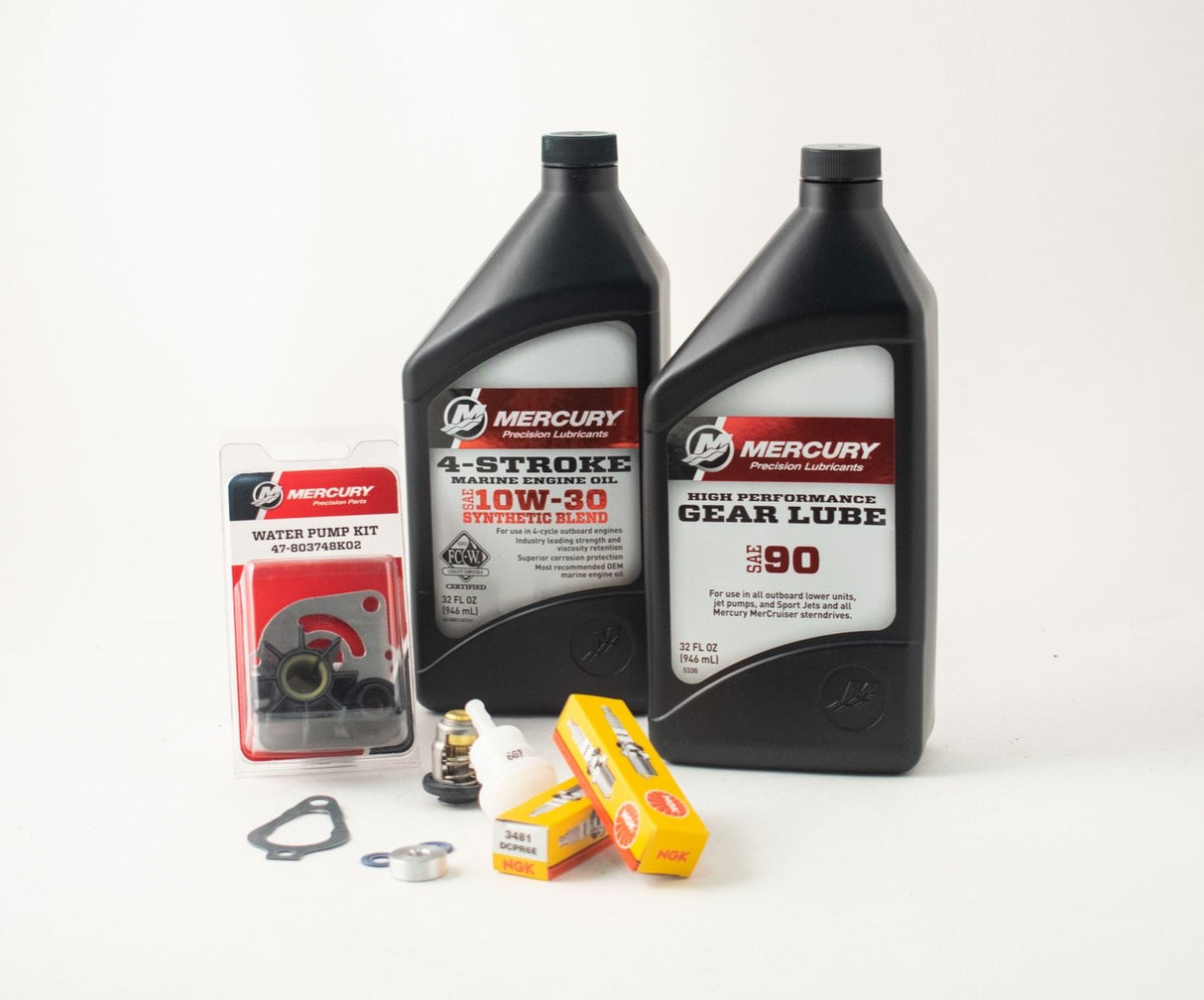 Mercury 8/9.9 HP Complete 300 Hour Service Maintenance Kit 10W-30 Synthetic Blend Command Thrust/Bigfoot Only 8M0120867 - S/N 0R042475 & Above