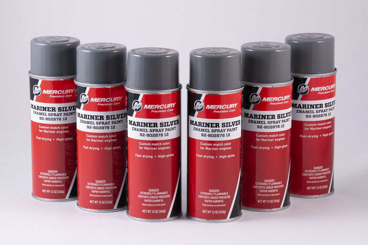 Mercury Outboard Engine Paint - Mariner Silver - 80287812 - 6 Pack