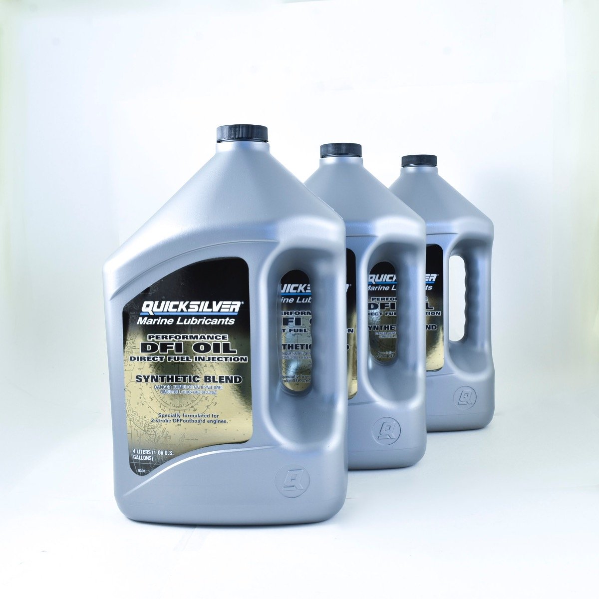 Quicksilver 2-Stroke DFI Synthetic Blend Marine Engine Oil - GALLON - 92-858037Q01 - 3 Pack