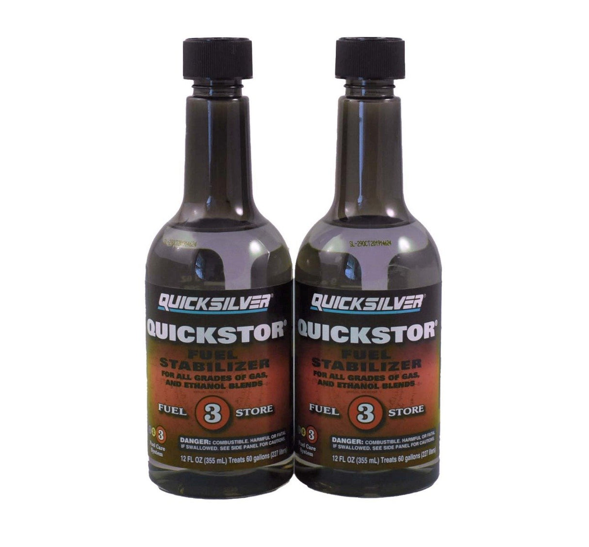 Quicksilver - Quickstor Fuel Stabilizer- 2-Pack - 12 oz. - 92-8M0047922