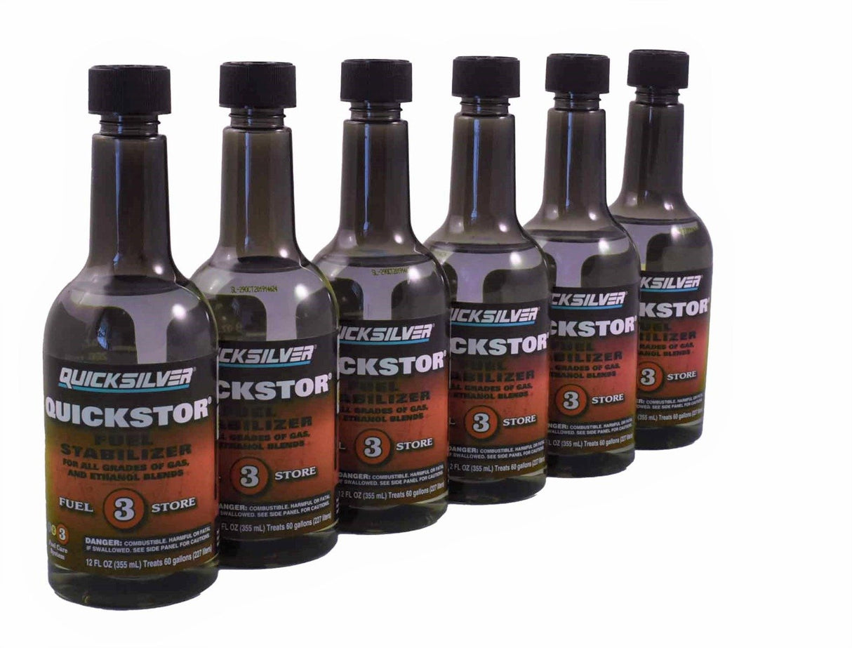 Quicksilver - Quickstor Fuel Stabilizer - 12 oz - 6-Pack - 92-8M0047922