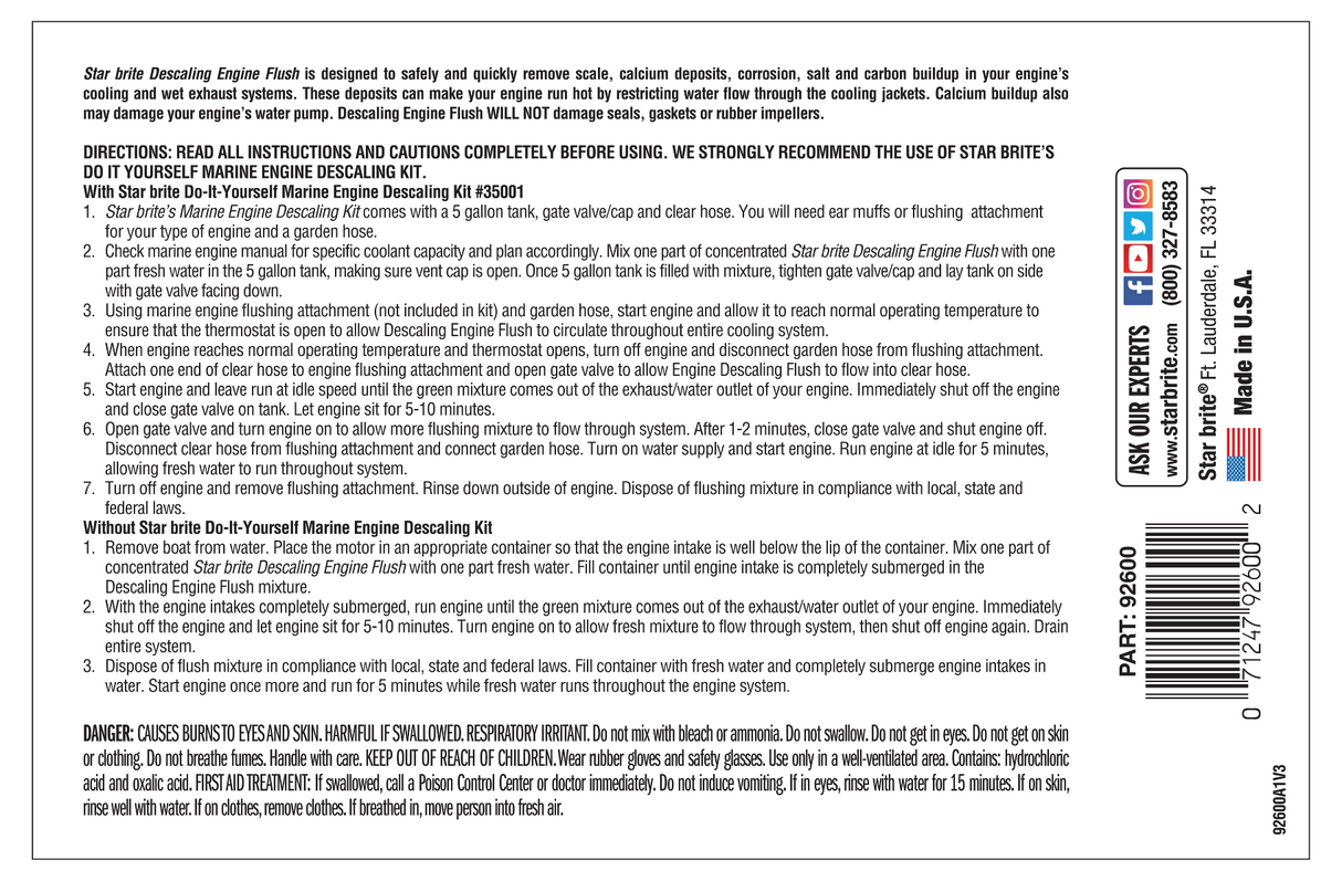 Starbrite - Descaling Engine Flush - 1 Gal - 92600