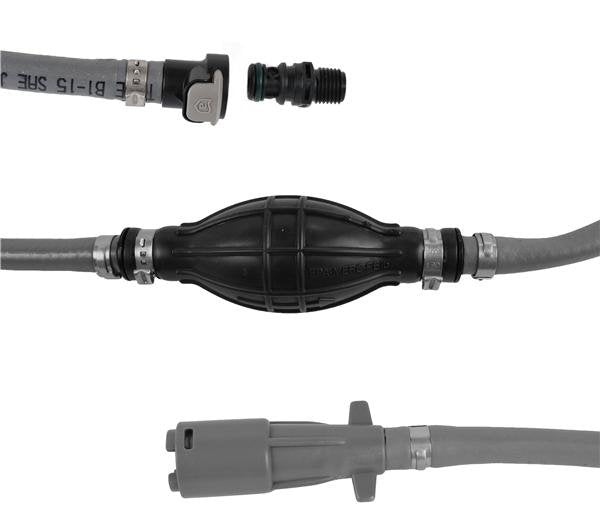 Attwood Marine - Fuel Line Hose Kit w/ Fuel Demand Valve and Sprayless Connector - For Mercury - 3/8" x 6' - 93806MUSD7