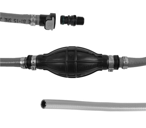 Attwood Marine - Fuel Line Hose Kit w/ Universal Sprayless Connector - For Force - 3/8" x 6' - 93806FUS7