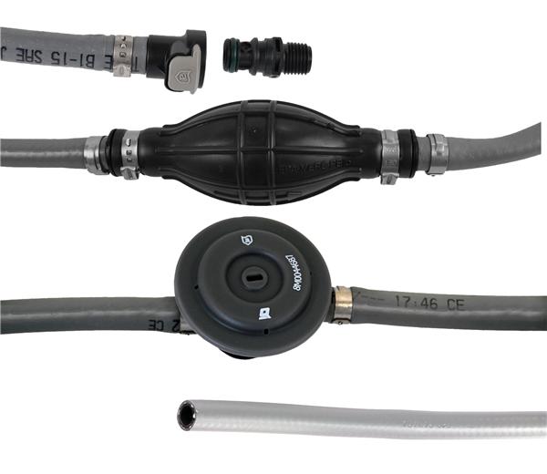 Attwood Marine - Fuel Line Hose Kit w/ Universal Sprayless Connector - For Force - 3/8" x 6' - 93806FUS7