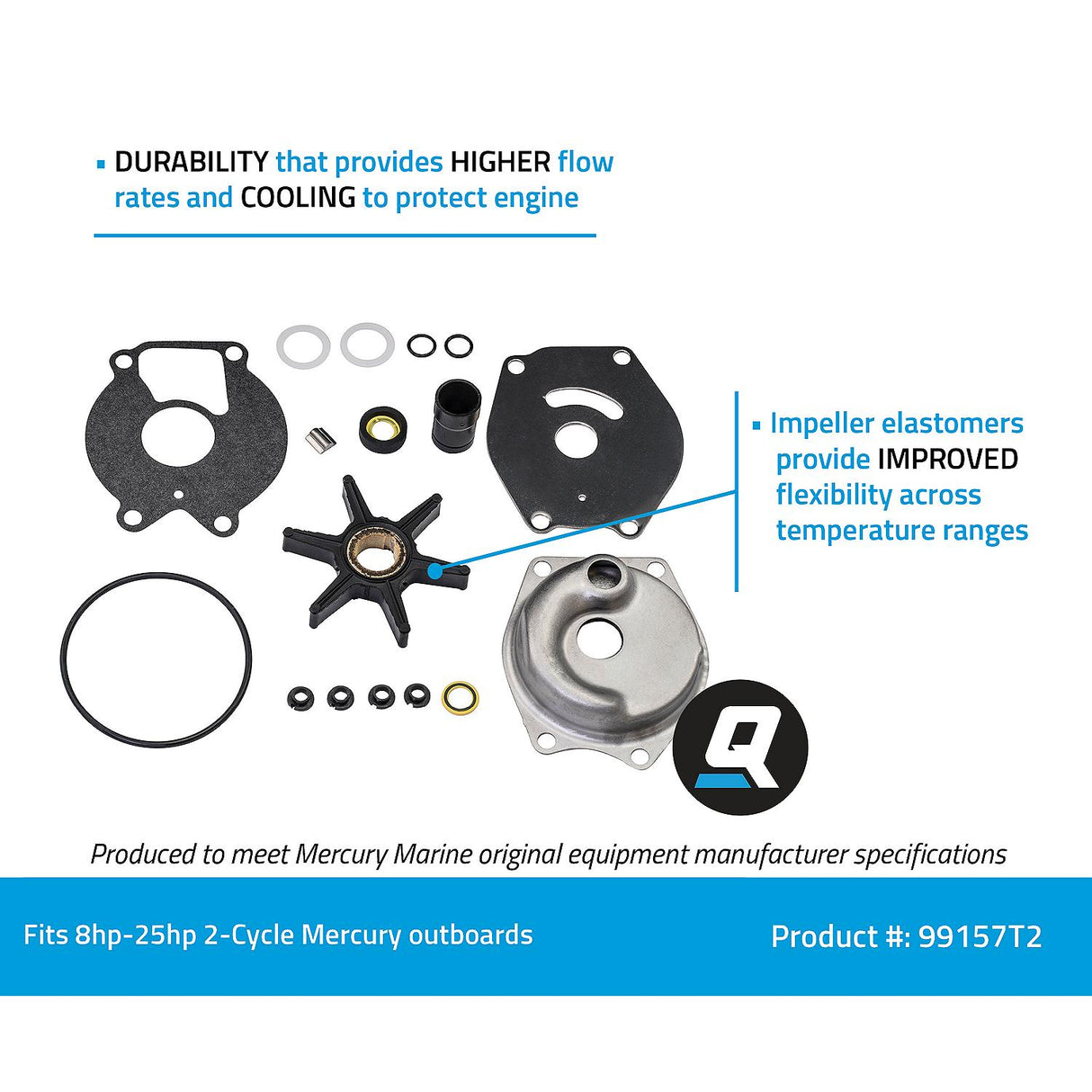 Mercury - Outboard Water Pump Upper Repair Kit - 46-99157T2