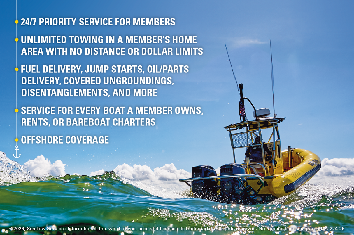 Sea Tow® Membership – 24/7 Boat Towing Service & On-Water Assistance
