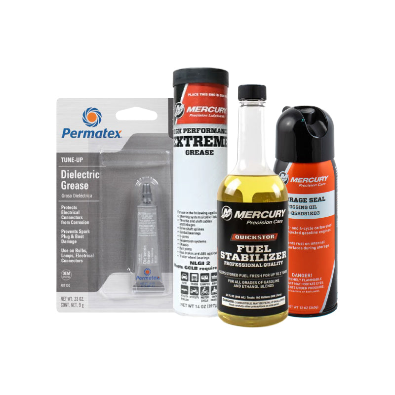 Mercury Premium Winterizing Kit – 32 oz Stabilizer, Fogging Oil, Mercury Extreme Grease & Dielectric Grease
