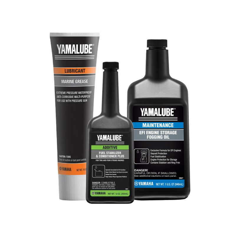 Yamaha Winterizing Kit – 12 oz Stabilizer, EFI Fogging Oil (32 oz) & Marine Grease (10 oz)