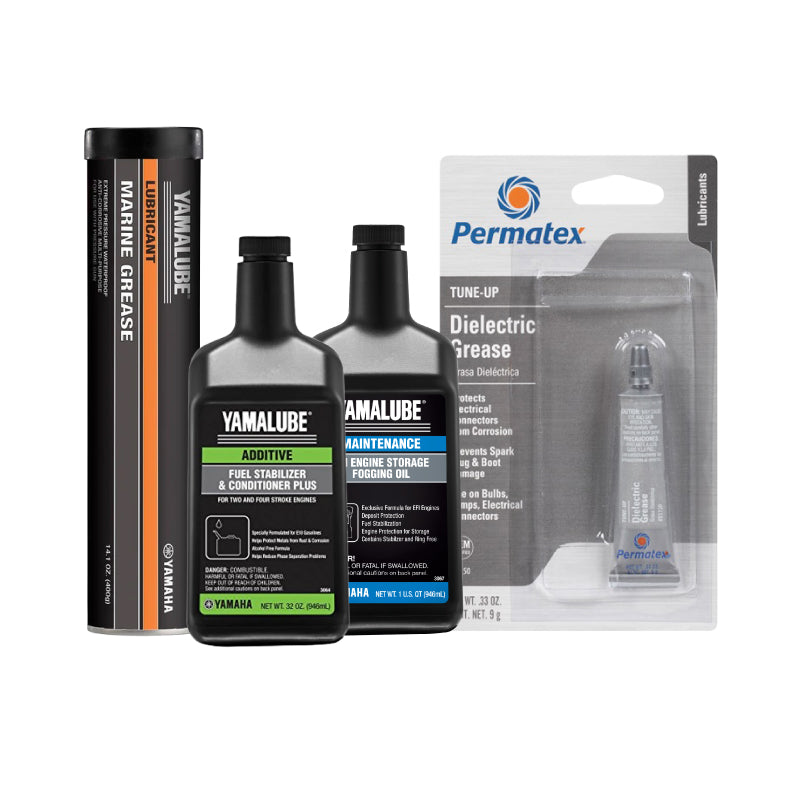 Yamaha Premium Winterizing Kit – 32 oz Stabilizer, EFI Fogging Oil, 14 oz Grease Cartridge & Dielectric Grease