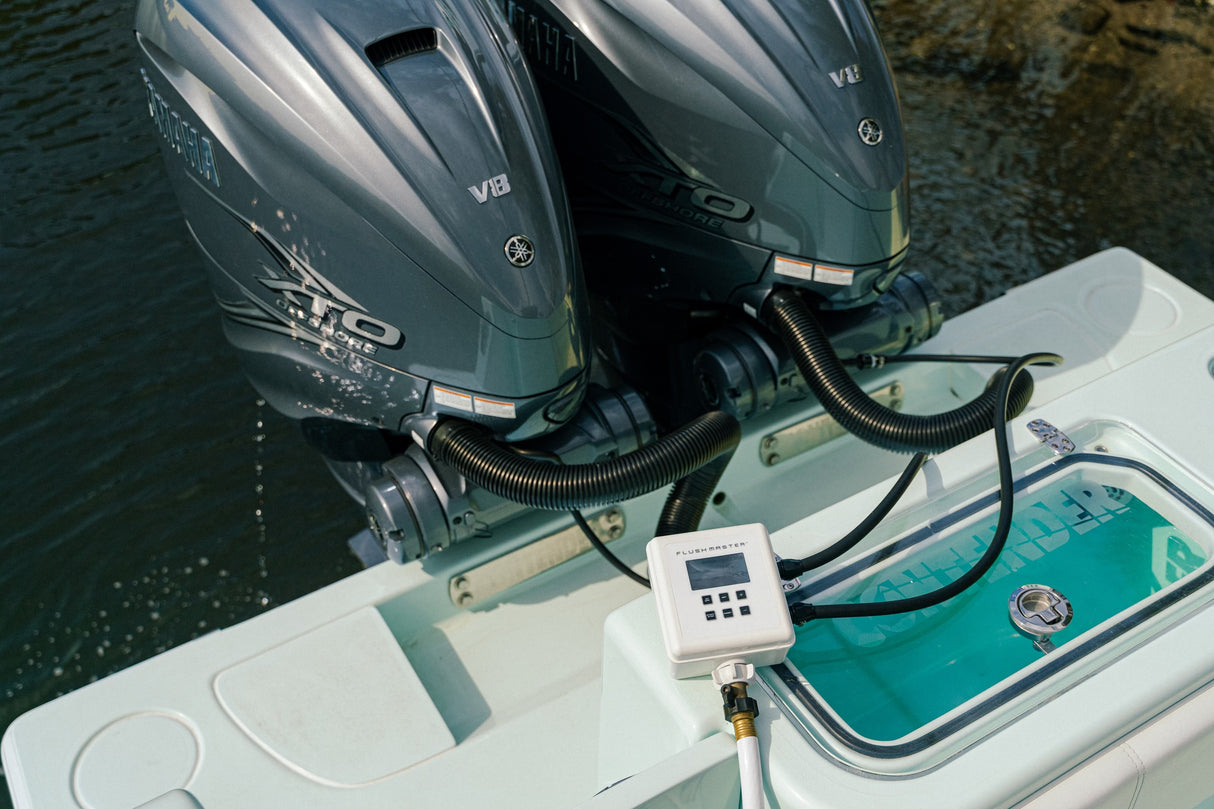 Flushmaster 2-Outlet Outboard Engine Flushing System with Four 12-Foot Hoses - FM2012