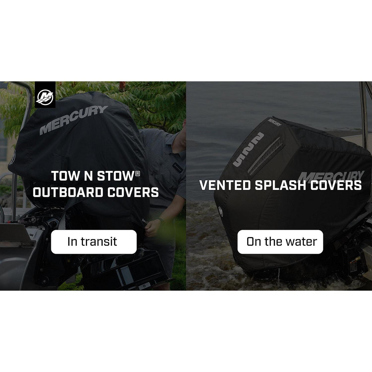 Mercury - Tow N Stow Cover - 200-300HP 4.6L V8 (White) - Serial Number 2B529482 & Above - 8M0228537