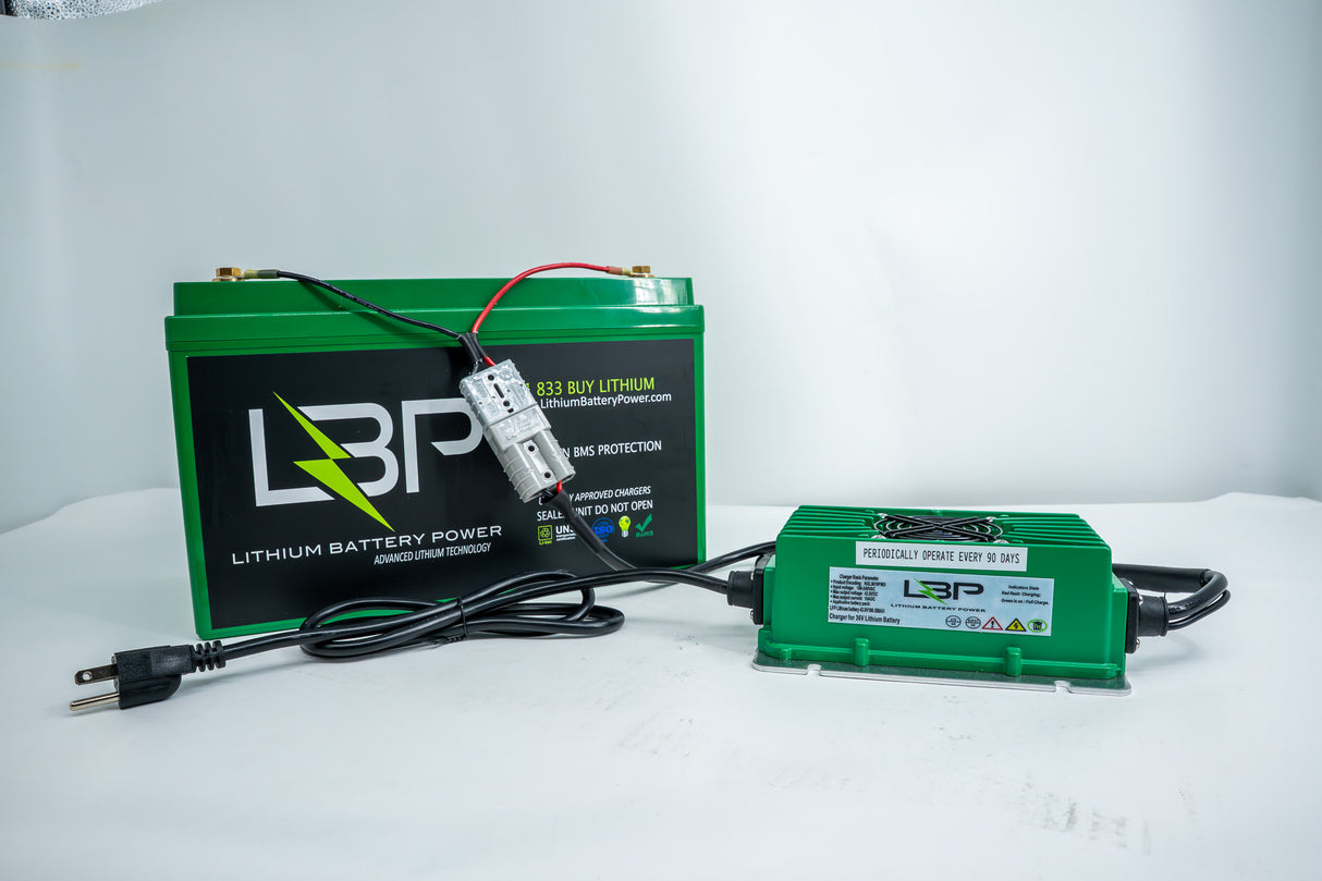 Lithium Battery Power - 36v 10Ah IP65 Lithium Charger With Trickle Charge Feature