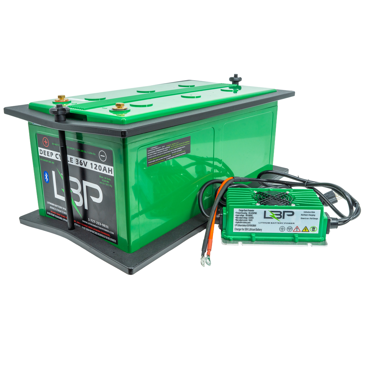 Lithium Battery Power - 36v 120Ah Lithium Battery Trolling Motor Kit with Bluetooth Monitoring