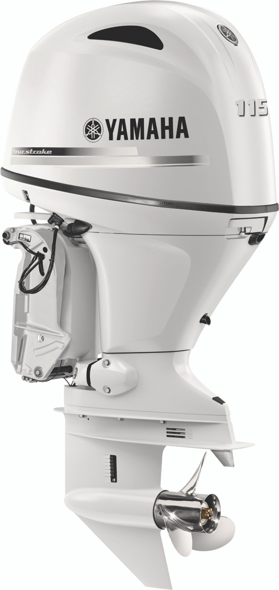 Yamaha F115LB2 Outboard - Pearl White | 20-Inch Shaft | Remote Control | Electric Start | Power Trim & Tilt