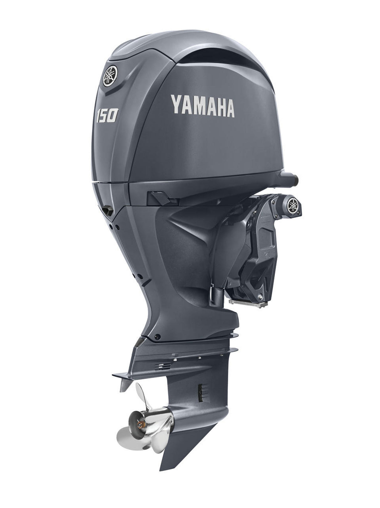 Yamaha F150XSA Outboard - Gray | 25-Inch Shaft | Digital Electronic Control (DEC) | Electric Start | Power Trim & Tilt