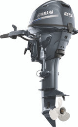 Yamaha F25LWHC Outboard - 20-Inch Shaft | Tiller Handle | Manual Start | Power Trim & Tilt | DEC | Matte Brown