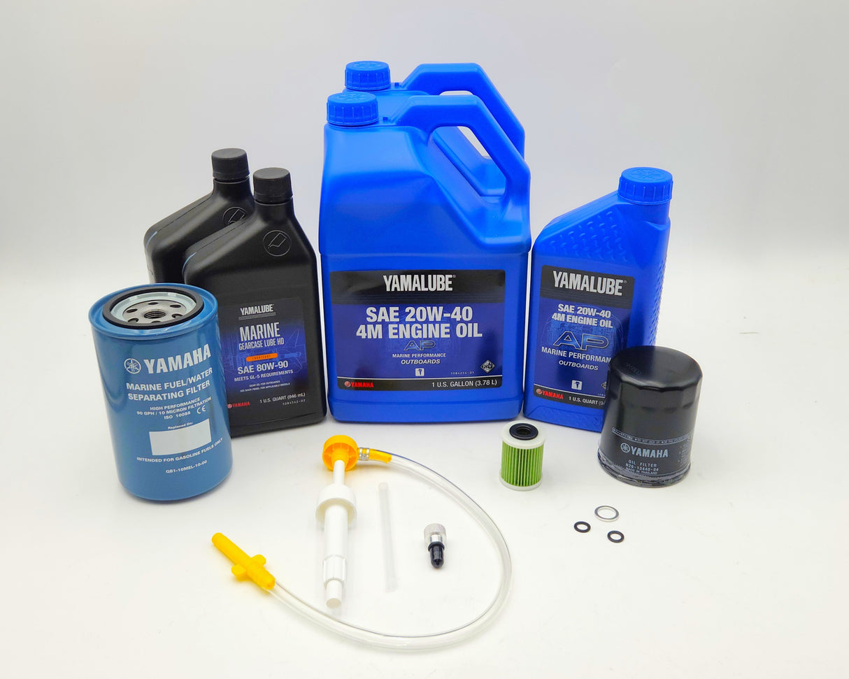 Yamaha F350 V6 4.3L 20 Hour Service Maintenance Kit - Yamalube 20W-40 - All Models