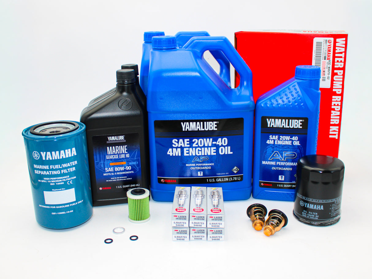 Yamaha F350 V6 4.3L 300 Hour Service Maintenance Kit - Yamalube 20W-40 - All Models