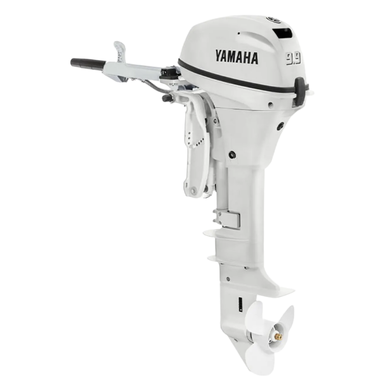 Yamaha F9.9SMHB2 Outboard -15-Inch Shaft | Tiller Handle | Manual Start | Manual Tilt | Pearl White
