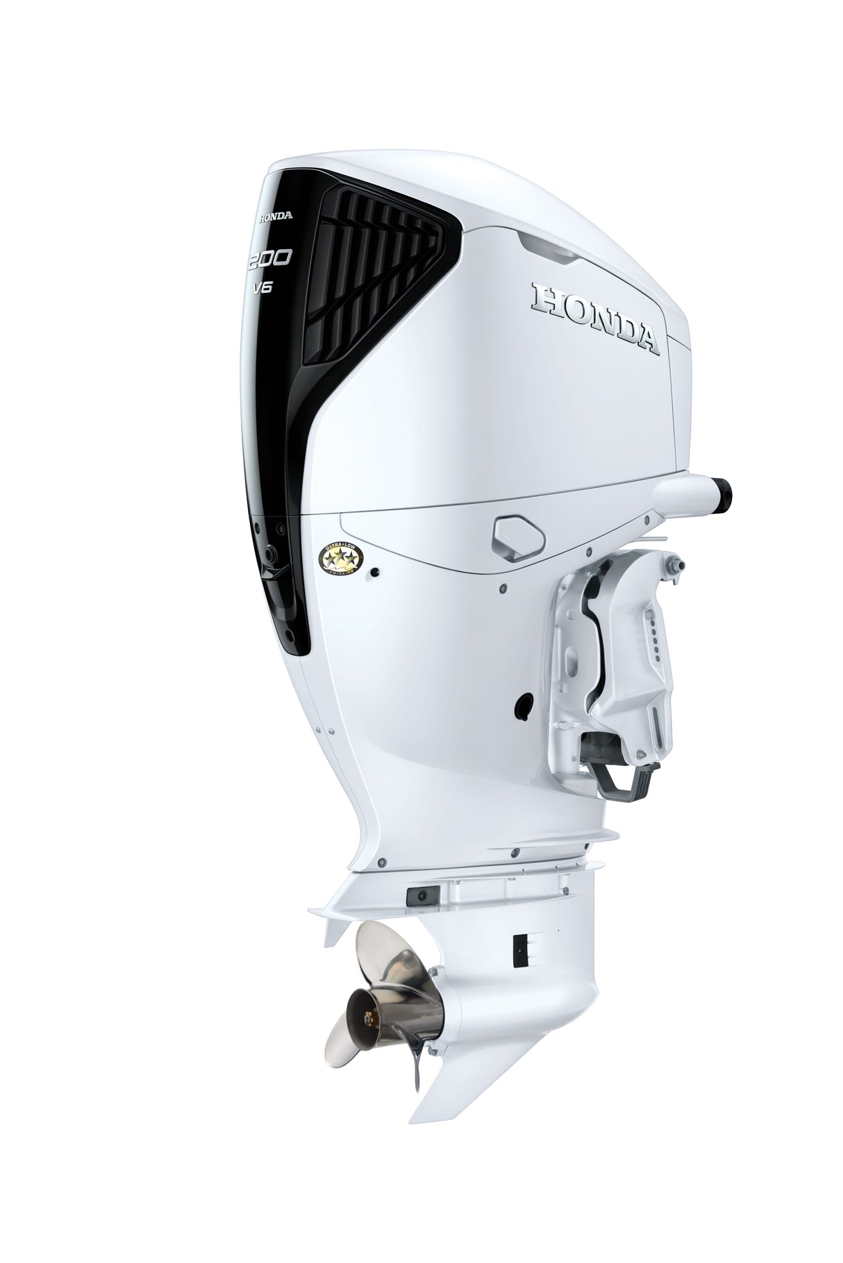 Motor fueraborda Honda BF200DXCDA WT - Eje de 25" | Control remoto | Arranque eléctrico | Inclinación asistida | Contrarrotación | Blanco