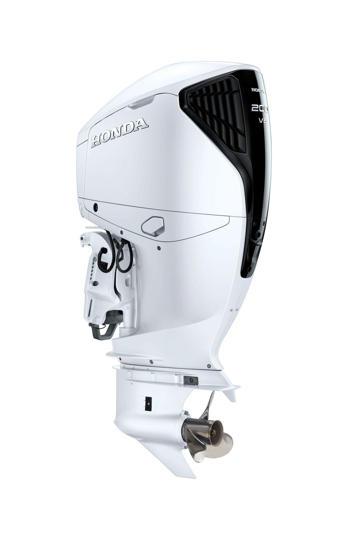 Motor fueraborda Honda BF200DXCDA WT - Eje de 25" | Control remoto | Arranque eléctrico | Inclinación asistida | Contrarrotación | Blanco