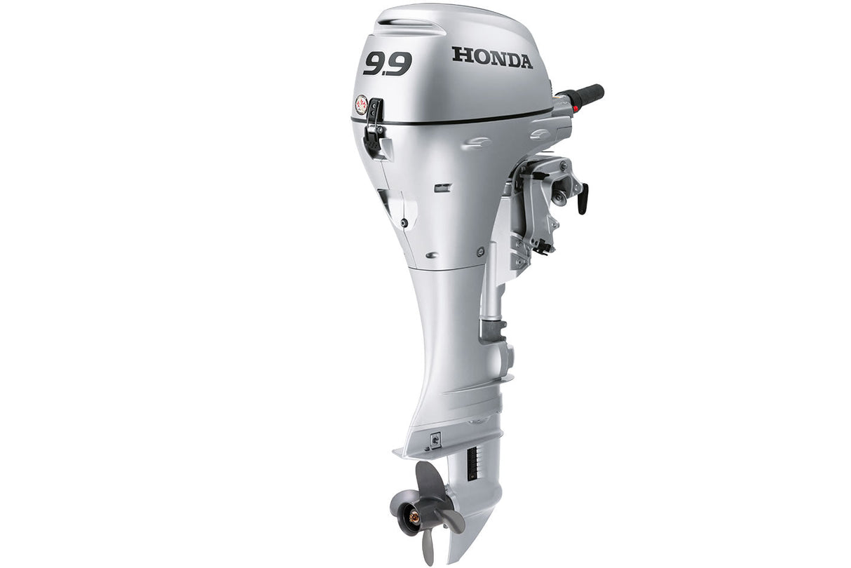 Honda BFP10D3XRT Outboard - 25" Shaft | Power Thrust | Remote Control | Electric Start | 9.9 HP | Silver